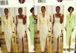 5882 EZ LINED 1 BUTTON JACKET,SLVLSS DRESS LENGTHS PATTERN 8-24
